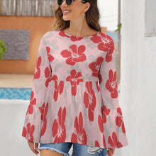Charger l'image dans la galerie, T-shirt tee shirt manches longues grande taille femme ample chic PL personnalisé avec motif image logo texte (impression d'image unique)