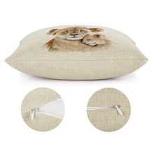 Charger l'image dans la galerie, Taies d'oreiller / Housses de coussin en lin 25cmx25cm (impression recto) personnalisée avec photo motif logo texte