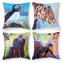 Charger l'image dans la galerie, Taies d'oreiller / Housses de coussin en polyester impression recto (4 pièces 1 groupe) personnalisée avec photo logo texte