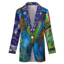 Charger l'image dans la galerie, Tailleurs costume chic originale femme personnalisée avec photo motif logo texte (conception multi-images)