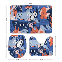Charger l'image dans la galerie, Tapis de sol personnalisé en velours corail (ensemble de trois pièces)