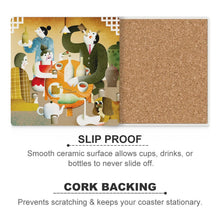 Charger l'image dans la galerie, Tapis de tasse céramique carré impression personnalisé avec motif photo logo texte