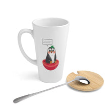 Charger l'image dans la galerie, Mug conique avec couvercle en bambou et cuillère en acier inoxydable impression personnalisée avec vos photos/images ou texte