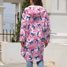 Charger l'image dans la galerie, Impression des multi-images trench-coat polaire long grande taille femme A677 personnalisé avec image motif logo texte