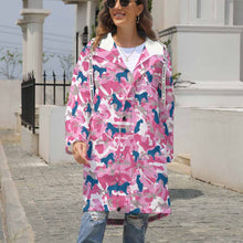Charger l'image dans la galerie, Impression des multi-images trench-coat polaire long grande taille femme A677 personnalisé avec image motif logo texte