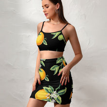 Charger l'image dans la galerie, Ensemble de jupe et haut deux-pièces décontractés femme NZ018 personnalisé avec photo logo texte motif