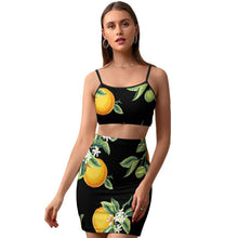 Charger l'image dans la galerie, Ensemble de jupe et haut deux-pièces décontractés femme NZ018 personnalisé avec photo logo texte motif