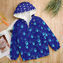 Charger l'image dans la galerie, Impression des multi-images sweat à capuche / veste courte zippé polaire enfant A679 personnalisé avec photo motif logo texte