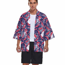 Charger l'image dans la galerie, Veste style kimono ample moderne homme ZS904 personnalisée avec photo texte motif