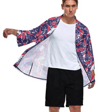 Charger l'image dans la galerie, Veste style kimono ample moderne homme ZS904 personnalisée avec photo texte motif