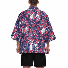 Charger l'image dans la galerie, Veste style kimono ample moderne homme ZS904 personnalisée avec photo texte motif