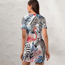 Charger l'image dans la galerie, Robe d'été sportive / Robe de sport à manches courtes femme NZ003 personnalisé imprimé avec photo texte