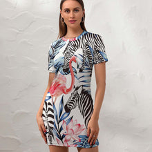 Charger l'image dans la galerie, Robe d'été sportive / Robe de sport à manches courtes femme NZ003 personnalisé imprimé avec photo texte