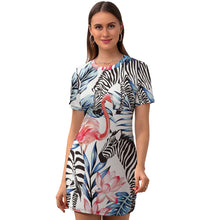 Charger l'image dans la galerie, Robe d'été sportive / Robe de sport à manches courtes femme NZ003 personnalisé imprimé avec photo texte