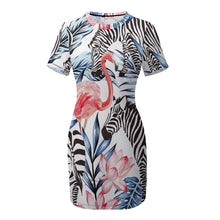 Charger l'image dans la galerie, Robe d'été sportive / Robe de sport à manches courtes femme NZ003 personnalisé imprimé avec photo texte