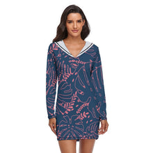 Charger l'image dans la galerie, Robe à capuche sportive robe pull longue QZ6056 pour femme personnalisée avec motif photo logo texte (impression d'image unique)