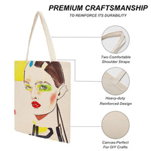 Charger l'image dans la galerie, Sac cabas Canvas femme / homme élégant personnalisé avec photo motif texte logo (impression recto verso)