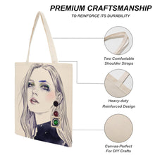 Charger l'image dans la galerie, Sac cabas Canvas impression recto-verso 38×41cm personnalisé avec photo motif image texte logo