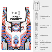 Charger l'image dans la galerie, Sac shopping pliable en polyester personnalisé avec prénom photo texte