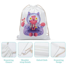 Charger l'image dans la galerie, Sac à dos en toile avec cordon de serrage personnalisé avec photo logo et texte