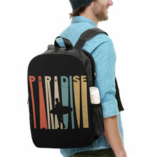 Charger l'image dans la galerie, Sac à dos double face cartable 17 pouces en polyester personnalisé avec prénom photo texte logo