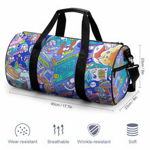 Charger l'image dans la galerie, Sac sport / sac de gym cylindrique Q006 personnalisé avec photo texte et logo