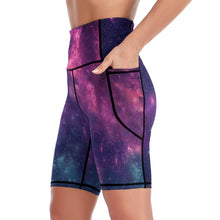 Charger l'image dans la galerie, Legging short de yoga gainant avec doubles poches femme YJ008 personnalisé avec photo texte motif logo (impression d'image unique)