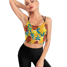 Charger l'image dans la galerie, Haut de yoga / soutien-gorge de sport sexy élégant femme YJ005 personnalisé avec photo logo texte motif (impression d'image unique)