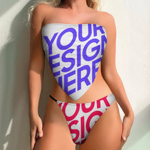 Charger l'image dans la galerie, 2023 New sexy bustier push-up bikini set 2 pièces maillot de bain J203D65 personnalisé avec logo texte photo (conception multi-images)