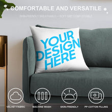 Charger l'image dans la galerie, Taies d'oreiller / Housses de coussin en velours personnalisée avec photo logo motif texte