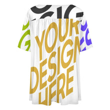 Charger l'image dans la galerie, Impression des multi-images T-shirt à manches courtes à col en V femme BDT personnalisé avec photo logo texte motif