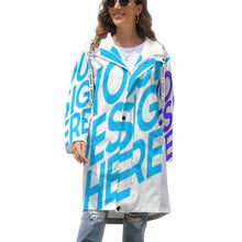 Charger l'image dans la galerie, Impression des multi-images trench-coat polaire long grande taille femme A677 personnalisé avec image motif logo texte