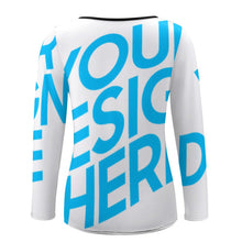 Charger l'image dans la galerie, Sous-pull sweatshirt femme régulière à grand col en U NZ151 personnalisé avec photo et image (impression d'image unique)