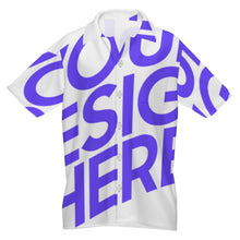 Charger l'image dans la galerie, Chemise boutonnée homme coupe classique stretch imprimée à manches courtes KYR personnalisée avec prénom motif texte