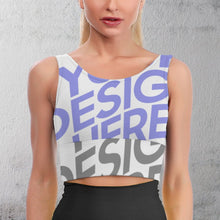 Charger l'image dans la galerie, Haut court pour femmes soutien-gorge de sport Yoga YJ031 personnalisé avec photo texte prénom (conception multi-images)