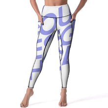 Charger l'image dans la galerie, Pantalons longs de yoga / Legging de sport pour femme CE003 personnalisé avec logo photo (impression complète d'une image)