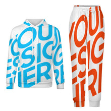 Charger l'image dans la galerie, Ensembles sweat-shirt et pantalons de survêtement pour femmes et hommes personnalisé avec photo texte prénom (conception une image)