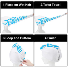 Charger l'image dans la galerie, Bonnet cheveux sec/serviette turaban JJ0522045 impression personnalisé avec motif photo logo texte