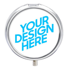 Charger l'image dans la galerie, Boîte à pilules ronde / pilulier boîte rangement médicament personnalisée avec photo texte motif logo