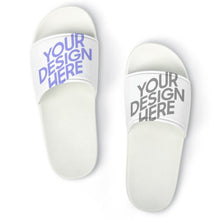 Charger l'image dans la galerie, Chaussons de maison chaussures de bain en PVC pour femmes hommes personnalisée avec photo texte logo (impression complète multi-images)