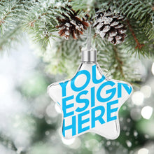 Charger l'image dans la galerie, Décoration / ornement de Noël en forme d'étoile à vendre personnalisé avec prénom motif photo logo texte