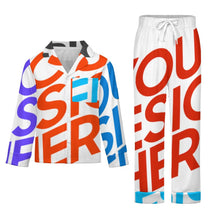 Charger l'image dans la galerie, Pyjama enfant manches longues SDS059 ensemble de nuit deux pièces personnalisée avec prénom motif texte (conception multi-images)