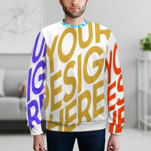 Charger l'image dans la galerie, Sweat shirt Pull-over sans poche homme personnalisé avec photo logo texte motif (impression des multi-images)