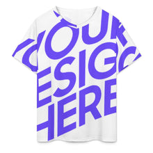 Charger l'image dans la galerie, T-shirts homme col V manches courtes J66T personnalisé avec photo texte prénom (conception une image)