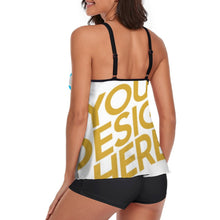 Charger l'image dans la galerie, QZ6072 Maillot de bain fendu femme Personnalisé avec photo et texte (Conception multi-images)