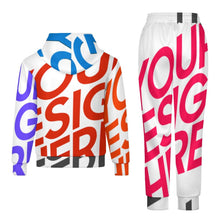 Charger l'image dans la galerie, Ensemble de survêtement 2 pièces pour enfants A5TZ sweat à capuche et pantalon de survêtement pour filles et garçons personnalisé avec photo texte prénom (conception multi-images)