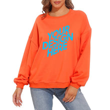 Charger l'image dans la galerie, Sweat pull ample femme col rond manches bulles femmes D-61 Personnalisé
