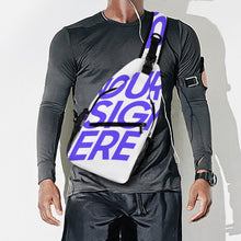 Charger l'image dans la galerie, Sac à bandoulière unisexe sac de poitrine personnalisé avec photo texte prénom