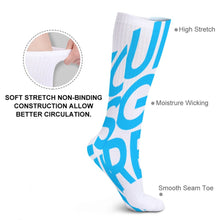 Charger l'image dans la galerie, 5 pièces chaussettes longues respirantes femme homme personnalisés avec photo logo texte motif