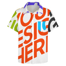Charger l'image dans la galerie, Impression des multi-images chemise manches courtes grande taille ample cool moderne homme B339 personnalisé avec photo logo motif texte
